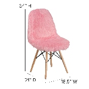 Shaggy Dog Light Pink Accent Chair, DL-8-GG