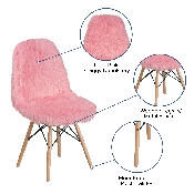 Shaggy Dog Light Pink Accent Chair, DL-8-GG