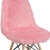 Shaggy Dog Light Pink Accent Chair, DL-8-GG