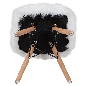 Kids Shaggy Dog White Accent Chair, DL-DA2018-1-W-GG