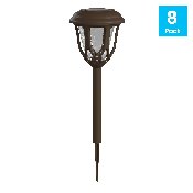 8 Pack Brown LED Solar Lights, DN-SL114-8-BR-GG