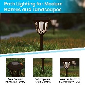 8 Pack Brown LED Solar Lights, DN-SL114-8-BR-GG