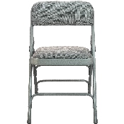 2-Pack Advantage Grey Padded Metal Folding Chair - Grey 1-in Fabric Seat, DPI903F-GG-2