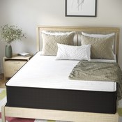 Dream 12 Inch Hybrid Mattress, Queen Size High Density Foam and Pocket Spring Mattress in a Box, CertiPur-US Certified Foam, White/Gray, DR-E230P-R-Q-12-GY-GG