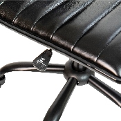 Low Back Designer Armless Black Ribbed Swivel Task Office Chair with Black Frame and Base, DS-512B-BK-BK-GG