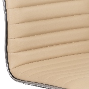 Low Back Designer Armless Tan Ribbed Swivel Task Office Chair, DS-512B-TAN-GG