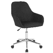 Cortana Home and Office Mid-Back Chair in Black Fabric, DS-8012LB-BLK-F-GG