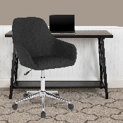 Cortana Home and Office Mid-Back Chair in Black Fabric, DS-8012LB-BLK-F-GG