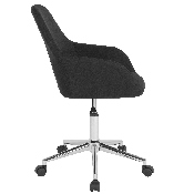 Cortana Home and Office Mid-Back Chair in Black Fabric, DS-8012LB-BLK-F-GG