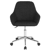 Cortana Home and Office Mid-Back Chair in Black Fabric, DS-8012LB-BLK-F-GG