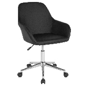 Cortana Home and Office Mid-Back Chair in Black LeatherSoft, DS-8012LB-BLK-GG