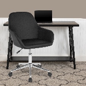 Cortana Home and Office Mid-Back Chair in Black LeatherSoft, DS-8012LB-BLK-GG