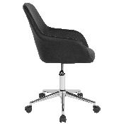 Cortana Home and Office Mid-Back Chair in Black LeatherSoft, DS-8012LB-BLK-GG