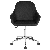 Cortana Home and Office Mid-Back Chair in Black LeatherSoft, DS-8012LB-BLK-GG