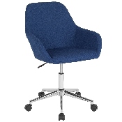 Cortana Home and Office Mid-Back Chair in Blue Fabric, DS-8012LB-BLU-F-GG