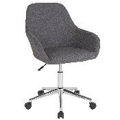 Cortana Home and Office Mid-Back Chair in Dark Gray Fabric, DS-8012LB-DGY-F-GG