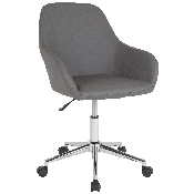 Cortana Home and Office Mid-Back Chair in Gray LeatherSoft, DS-8012LB-GRY-GG