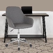 Cortana Home and Office Mid-Back Chair in Gray LeatherSoft, DS-8012LB-GRY-GG