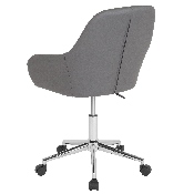 Cortana Home and Office Mid-Back Chair in Gray LeatherSoft, DS-8012LB-GRY-GG