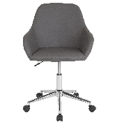 Cortana Home and Office Mid-Back Chair in Gray LeatherSoft, DS-8012LB-GRY-GG