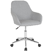 Cortana Home and Office Mid-Back Chair in Light Gray Fabric, DS-8012LB-LTG-F-GG