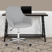 Cortana Home and Office Mid-Back Chair in Light Gray Fabric, DS-8012LB-LTG-F-GG