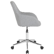 Cortana Home and Office Mid-Back Chair in Light Gray Fabric, DS-8012LB-LTG-F-GG