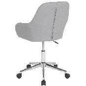 Cortana Home and Office Mid-Back Chair in Light Gray Fabric, DS-8012LB-LTG-F-GG