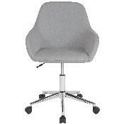 Cortana Home and Office Mid-Back Chair in Light Gray Fabric, DS-8012LB-LTG-F-GG