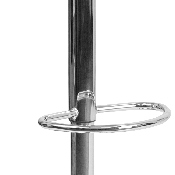 Contemporary Gray Vinyl Adjustable Height Barstool with Quilted Wave Seat and Chrome Base, DS-801B-GY-GG