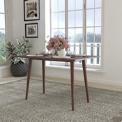 Hatfield 47 Inch Mid-Century Modern Wood Dining Table, Wood Kitchen Table, Dark Walnut, EM-DT16001-WAL-GG