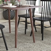 Hatfield 47 Inch Mid-Century Modern Wood Dining Table, Wood Kitchen Table, Dark Walnut, EM-DT16001-WAL-GG