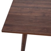 Hatfield 47 Inch Mid-Century Modern Wood Dining Table, Wood Kitchen Table, Dark Walnut, EM-DT16001-WAL-GG