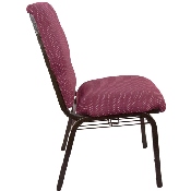 Advantage Burgundy Pattern Discount Church Chair - 21 in. Wide, EPCHT-100