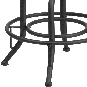 24'' Counter Height Stool with Swivel Lift Black LeatherSoft Seat, ET-BR542-224-GG