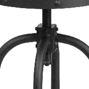 24'' Counter Height Stool with Swivel Lift Black LeatherSoft Seat, ET-BR542-224-GG