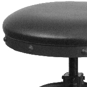 24'' Counter Height Stool with Swivel Lift Black LeatherSoft Seat, ET-BR542-224-GG