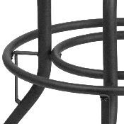 24'' Counter Height Stool with Swivel Lift Black LeatherSoft Seat, ET-BR542-224-GG