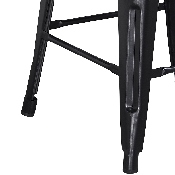 Commercial Grade 24" High Backless Distressed Black Metal Indoor-Outdoor Counter Height Stool, ET-BT3503-24-BK-GG