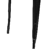 Commercial Grade 31.5" x 63" Rectangular Black Metal Indoor-Outdoor Table, ET-CT005-BK-GG