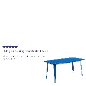 Commercial Grade 31.5" x 63" Rectangular Blue Metal Indoor-Outdoor Table, ET-CT005-BL-GG