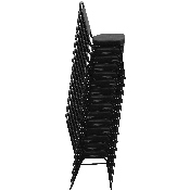 HERCULES Series Trapezoidal Back Stacking Banquet Chair in Navy Patterned Fabric - Gold Frame, FD-BHF-1-ALLGOLD-0849-NVY-GG