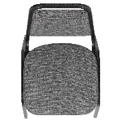 HERCULES Series Trapezoidal Back Stacking Banquet Chair with 2.5" Thick Seat in Gray Fabric - Silver Vein Frame, FD-BHF-1-SILVERVEIN-BCG-GG
