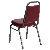 HERCULES Series Trapezoidal Back Stacking Banquet Chair in Burgundy Vinyl - Silver Vein Frame, FD-BHF-1-SILVERVEIN-BY-GG, FD-BHF-1-SILVERVEIN-BY-GG