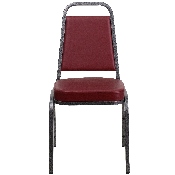 HERCULES Series Trapezoidal Back Stacking Banquet Chair in Burgundy Vinyl - Silver Vein Frame, FD-BHF-1-SILVERVEIN-BY-GG, FD-BHF-1-SILVERVEIN-BY-GG
