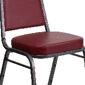 HERCULES Series Trapezoidal Back Stacking Banquet Chair in Burgundy Vinyl - Silver Vein Frame, FD-BHF-1-SILVERVEIN-BY-GG, FD-BHF-1-SILVERVEIN-BY-GG