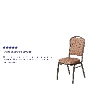 HERCULES Series Crown Back Stacking Banquet Chair in Gold Diamond Patterned Fabric - Gold Vein Frame, FD-C01-GOLDVEIN-GO-GG
