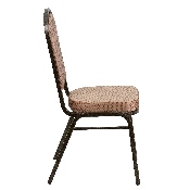 HERCULES Series Crown Back Stacking Banquet Chair in Gold Diamond Patterned Fabric - Gold Vein Frame, FD-C01-GOLDVEIN-GO-GG