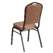 HERCULES Series Crown Back Stacking Banquet Chair in Gold Diamond Patterned Fabric - Gold Vein Frame, FD-C01-GOLDVEIN-GO-GG