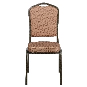 HERCULES Series Crown Back Stacking Banquet Chair in Gold Diamond Patterned Fabric - Gold Vein Frame, FD-C01-GOLDVEIN-GO-GG